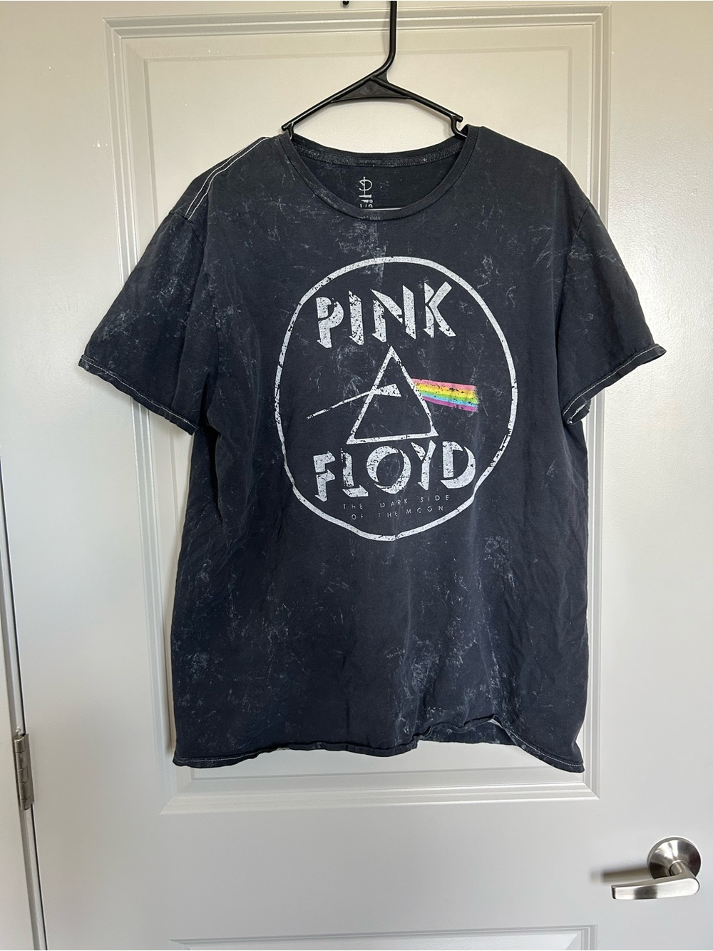 Pink Floyd Black Graphic Tee with Prism Accent